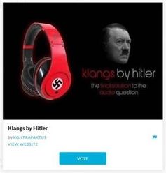 "klangs by hitler": Nazi-Kopfhörer erregt die Gemüter. Bild: massdrop.com