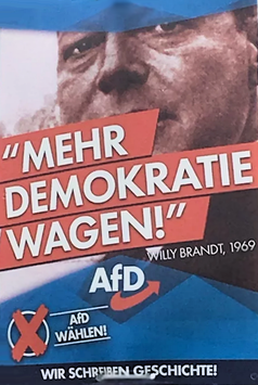 AfD Wahlplakat mit Willy Brandt