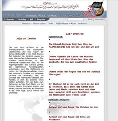 Bild: Screenshot der Webseite: hizb-ut-tahrir.org