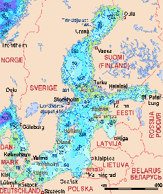 Wassertiefen der Ostsee in Metern