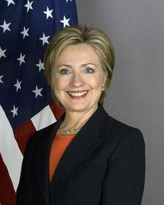 Die Außenministerin der Vereinigten Staaten Hillary Clinton