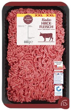 ALDI, Rinderhackfleisch XXL, 800g, Meine Metzgerei Bild: Westfalenland Fleischwaren GmbH Fotograf: Westfalenland Fleischwaren GmbH