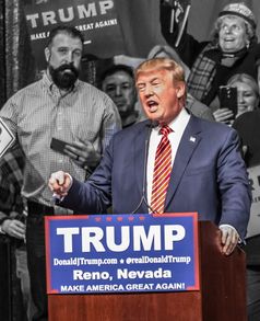 Donald Trump während einer Wahlkmapf-Veranstaltung 2016. Bild: Darron Birgenheier from Reno, NV, USA - CC BY-SA 2.0