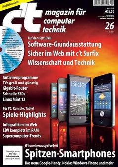 Computermagazin c't aktuellen Ausgabe 26/2011.