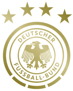 Logo der deutschen Fußballnationalmannschaft mit Adler, seit der WM 1990 in Verwendung.