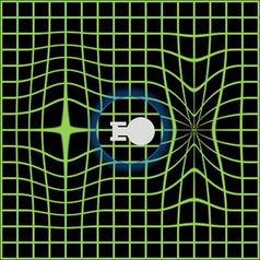Warp-Antrieb: verzerrt die Raumzeit. Bild: Wikipedia, gemeinfrei