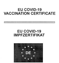 Titelseite des Impfzertifikats (vom Impfzentrum als PDF-Datei auch farbig)