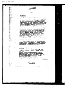 Freigegebenes MKULTRA-Dokument: Analyse der „Kontroll-Techniken der Kommunisten.