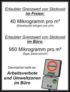 Stickoxide (NOx): Wurden Grenzwerte absichtlich so klein gemacht um die deutsche Automobilindustrie zu (zer-)stören?