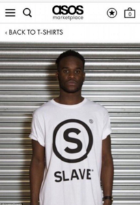 Model mit "Slave"-T-Shirt Bild: twitter.com, Sensational