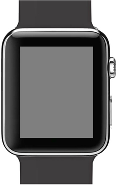 Eine schwarze Apple Watch Sport