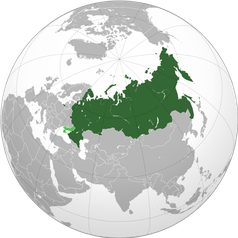 Russische Föderation (Russland) in den neuen Grenzen von Oktober 2022