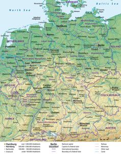 Karte der Bundesrepublik Deutschland (Germany)