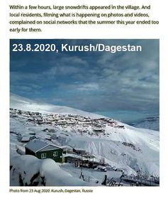Schneefall in Kurush/Dagestan am 23.08.2020, selbiges in Australien und anderer Länder - es wird kalt! (Symbolbild)