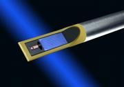 Der Prototyp eines RFID-Chips mit "Sinn": In die standardisierte RFID-Plattform werden je nach Transportszenario verschiedenartige Sensoren eingekoppelt. © Fraunhofer IPM