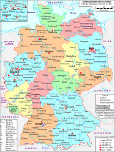 Politische Deutschlandkarte Bild: C. Busch, Hamburg / de.wikipedia.org