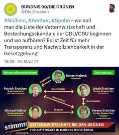 Der "Graichen-Clan". Bild: Screenshot: Twitter @argonerd  /RT