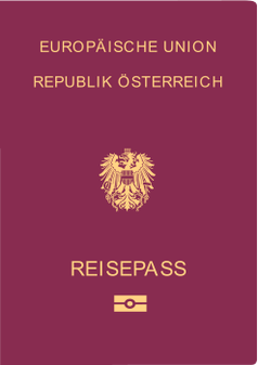 Der biometrische EU-Reisepass Österreichs Bild: Rep. Österreich - wikipedia.org