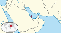 Das Königreich Katar auf der Karte