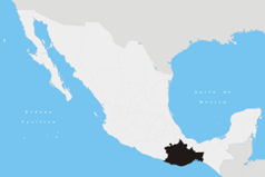 Karte Mexikos Oaxaca hervorgehoben. Grafik: de.wikipedia.org