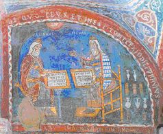 Ein italienisches Fresko (13. Jh.) zeigt Hippokrates und Galen im Gespräch, obwohl sie 500 Jahre trennen