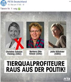 Tierqualprofiteure raus aus der Politik!