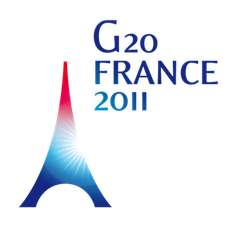 Logo des G20-Gipfeltreffens in Cannes 2011