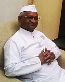 Kisan Baburao Hazare, bekannt als Anna Hazare. Bild: Rajvaddhan / de.wikipedia.org