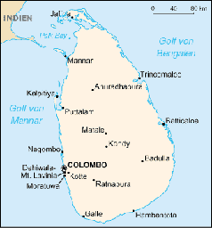 Karte von Sri Lanka Bild: de.wikipedia.org