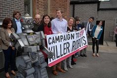 Gegen Killer-Roboter: Aktivisten in London. Bild: stopkillerrobots.org