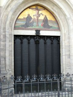 Thesentür an der Schlosskirche in der Lutherstadt Wittenberg