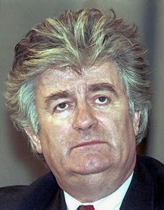 Radovan Karadžić während eines Besuchs in Moskau 1994