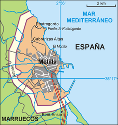 Karte von Melilla