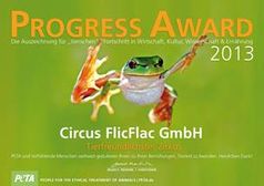 PETA Progress Award. Bild:  © PETA