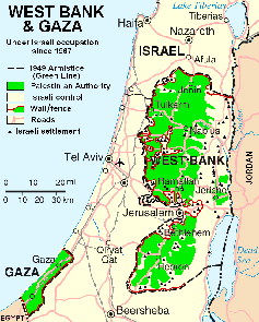 Westjordanland und Gazastreifen in Israel