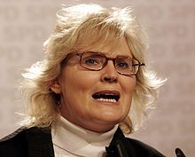 Christine Lambrecht im Wahlkampf (Januar 2008) Bild: Kuebi = Armin Kübelbeck / de.wikipedia.org