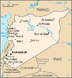 Karte der Arabischen Republik Syrien Bild: de.wikipedia.org