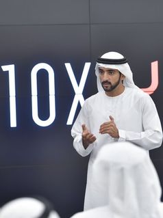 Seine Hoheit Scheich Hamdan bin Mohammed bin Rashid Al Maktoum, Kronprinz von Dubai und Chairman of the Board of Trustees der Dubai Future Foundation (2017)