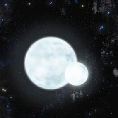 Künstlerische Darstellung des pulsierenden Doppelsterns J0247-25