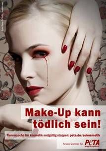 Ariane Sommer gegen Tierversuche für Kosmetik. © Xavier Dollin