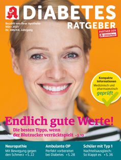 Titelbild Diabetes Ratgeber März 2021.  Bild: Wort & Bild Verlag Fotograf: Wort & Bild Verlag