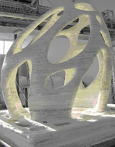 Radiolaria: Skulptur aus dem Drucker von D-Shape. Bild: D-Shape