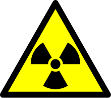 Symbol: Warnung vor radioaktiven Stoffen oder ionisierenden Strahlen