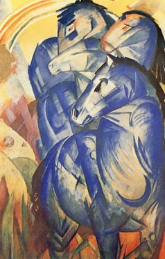 Der Turm der blauen Pferde Franz Marc, 1913