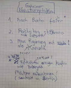 Umsturzplan / Feindesliste (Symbolbild)