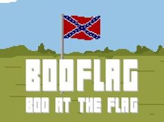 "Booflag": Konföderierten-Fahne soll brennen. Bild: molleindustira.com