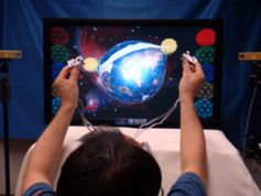 Die Welt in Händen: "i³Space" vermittelt Berührungsgefühl. Bild: aist.go.jp