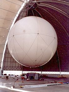 Transportballon CargoLifter CL75 AirCrane in der Cargolifter-Halle nahe der Ortschaft Brand (Gemeinde Halbe). Der Ballon ging am 10. Juli 2002 durch einen Sturm verloren. Bild: Stefan Kühn