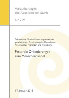 "Pastorale Orientierungen zum Menschenhandel": Deutsche Übersetzung des vatikanischen Dokuments veröffentlicht Bild: Cover