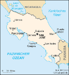 Karte von Costa Rica Bild: de.wikipedia.org